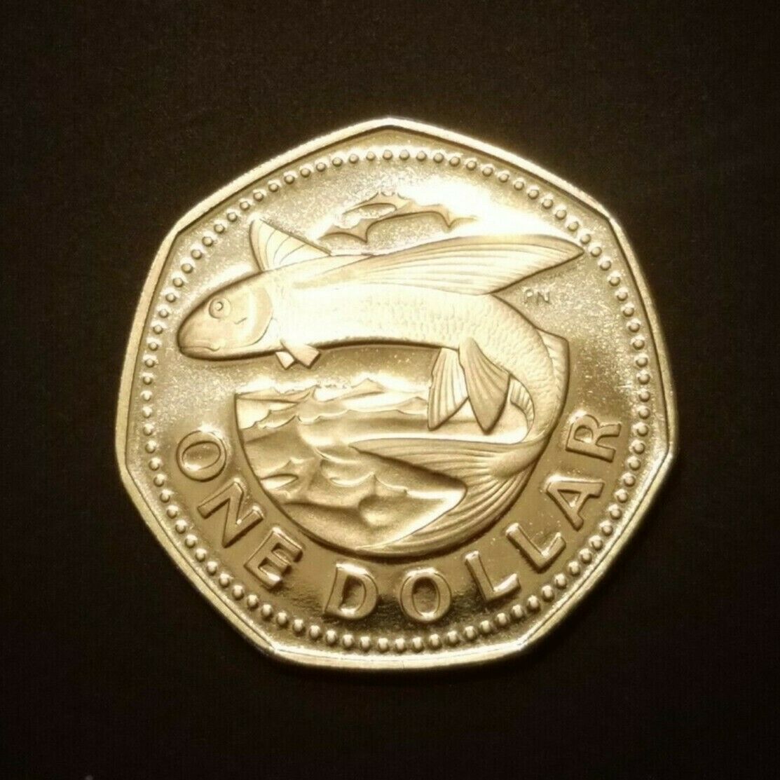 1975 Barbados One Dollar Franklin Mint Km #14.1 World Coin