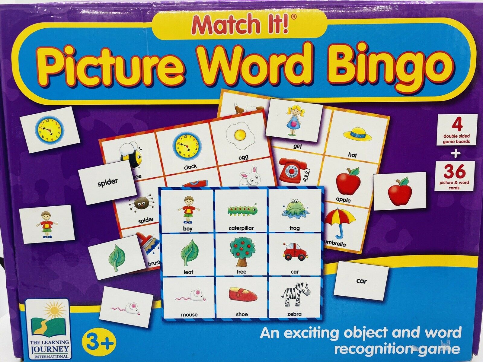 Bingo Match It Picture Word Bingo Game For Children Educational