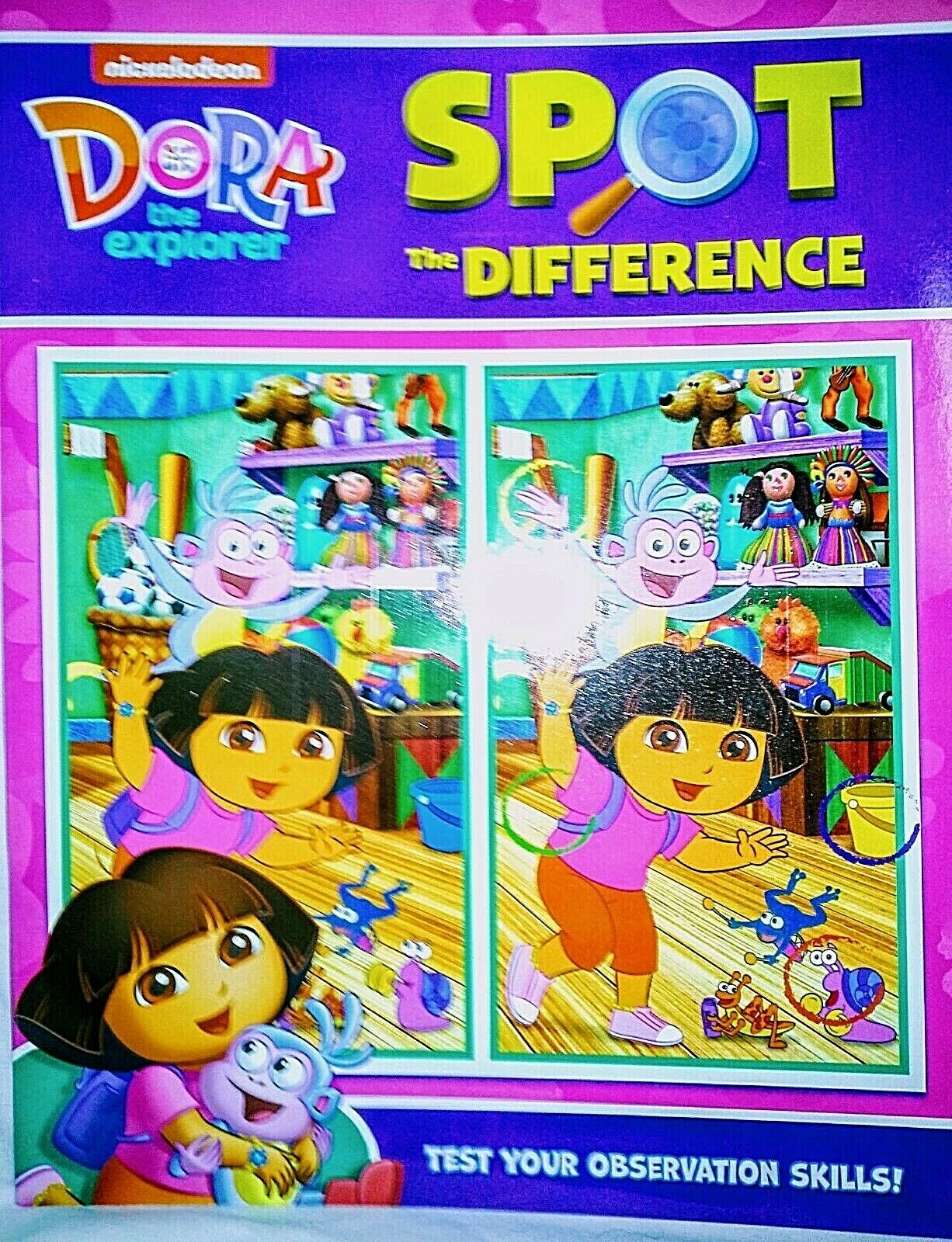 Nickelodeon Dora The Explorer Spot The Difference Activity Book Pre-k New!